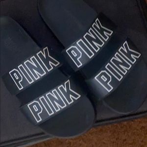 Black pink sandals